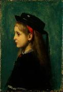 Jean-Jacques Henner Alsatian Girl oil painting on canvas
